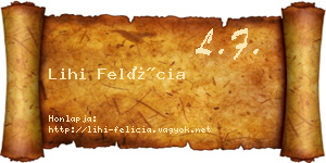 Lihi Felícia névjegykártya
